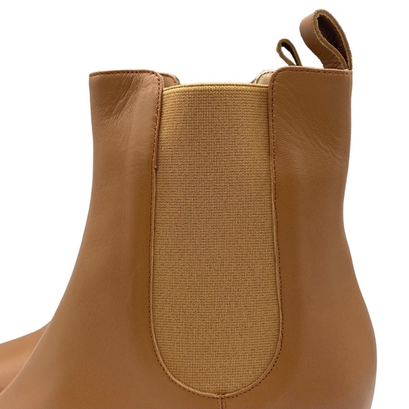 Kahmune Women's Boots Mila Nappa Leather Ankle Heeled Chelsea Neutral Winter NEW - Picture 3 of 11